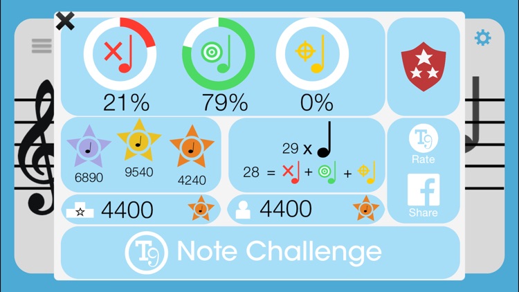 Note Challenge - The easy and fun music teaching app, learn how to play instruments and basic notation with real-time sound analysis of any instrument