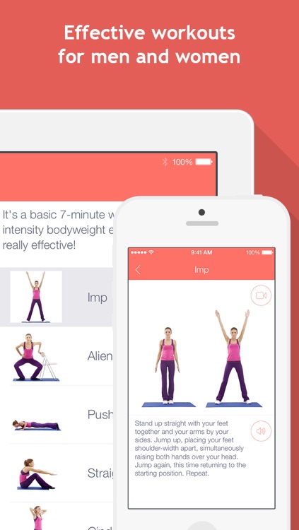 7 minute workouts: bodyweight training & high intensity exercises