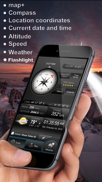 Weather Compass Gps+ (Map, Speedometer, Altimeter)