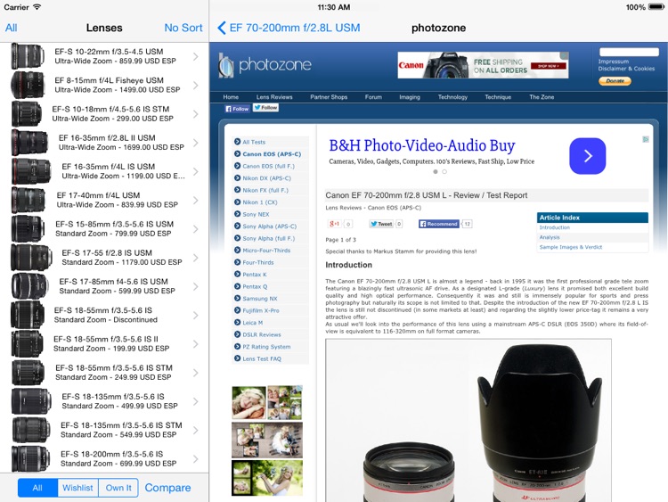 Canon Lenses+ screenshot-3