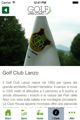 Golf Lake Como app screenshot 4