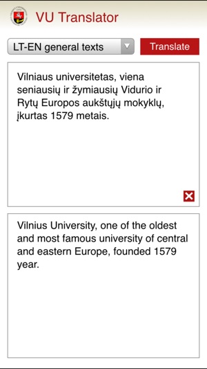 Vilnius University translator