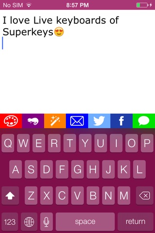 Superkeys: over 300 colored keyboards with effects screenshot 4