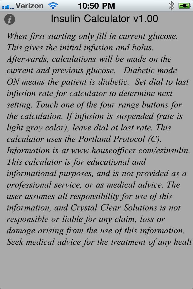 Insulin Protocol Calculator screenshot 3