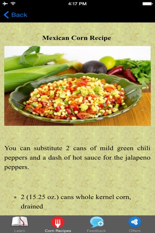 Corn Recipes - Hot and Spicy Mexican Corn screenshot 2