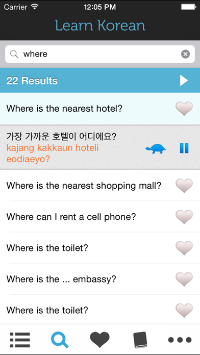 Learn Korean HD - Phrasebook for Travel in Korea Screenshot 4