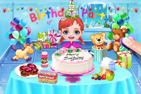 Ice Princess Birthday Makeover - Freeze Fever! Girls Cake Party Salon Game screenshot 3