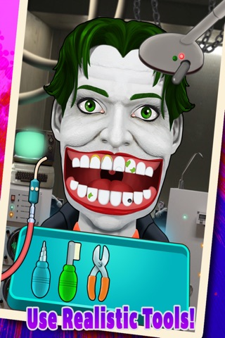 Supervillain Tooth Booth - The Anti Hero Evil Comic Book Dentist Adventure Free screenshot 2