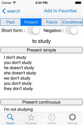 Verbole English Verbs screenshot 2