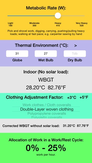 Thermal Stress Calculator - Calculate instantly WBGT with or(圖4)-速報App