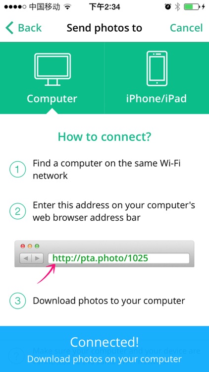 Photo Transfer - Upload and download photos and videos wireless via WiFi
