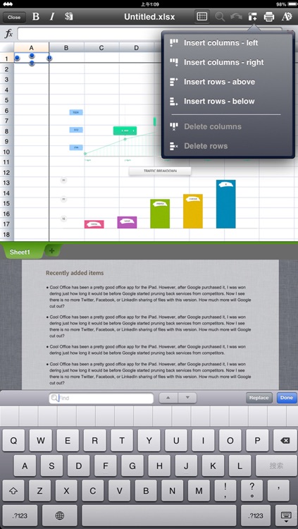 Sheets Suite To Go - for Microsoft Office Excel & Quickoffice Quicksheet edition