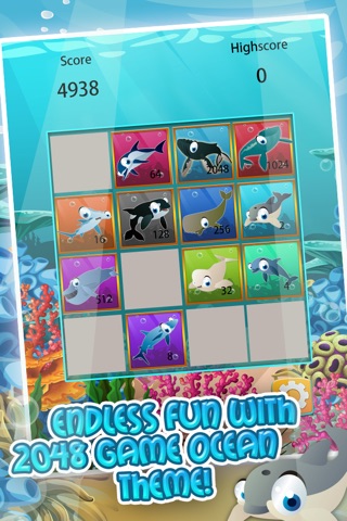 Ocean Pet 2048 Craze - Awesome Math Puzzle Saga (Free) screenshot 2