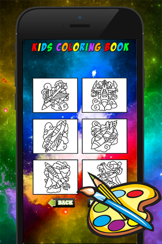 Rockets Coloring Book for Kid Games screenshot 2