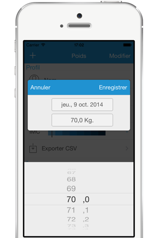 Weight Tracker - Control your weight and BMI ! screenshot 3