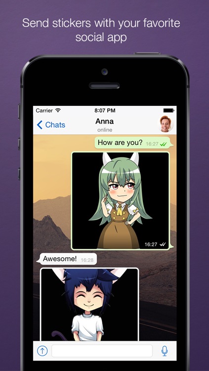 Anime stickers: emoji, emoticon & chibis for chatting screenshot-3