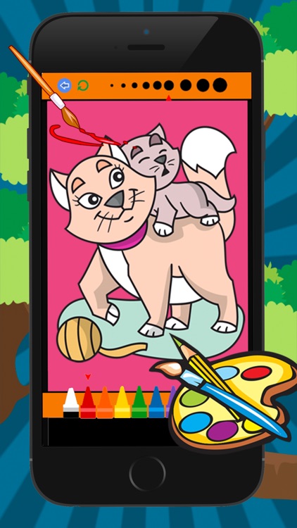 Cat & Dog Coloring Book for Kid Games screenshot-3