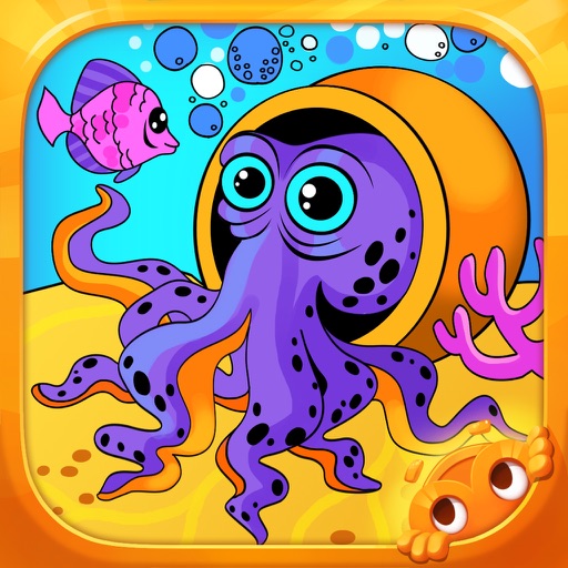 Sea Creatures - Living Coloring Icon