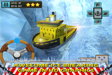 Ice-Breaker Boat Parking and Driving Ship Game of 3D Sea Rescue Missions screenshot 4