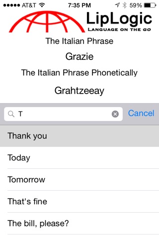 LipLogic Italian Words and Phrases screenshot 4