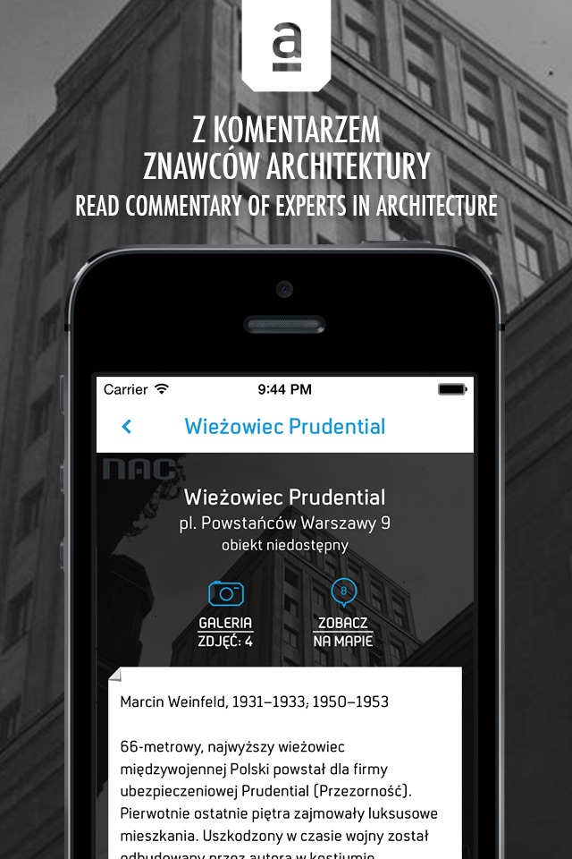 Archimapa - przewodnik po warszawskiej architekturze //  Archimap - mobile guide to the architecture of Warsaw screenshot 3