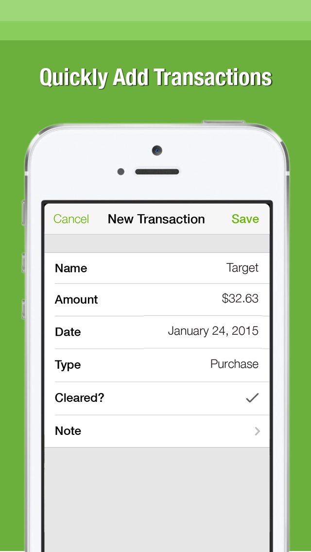balance the simple checkbook register apprecs