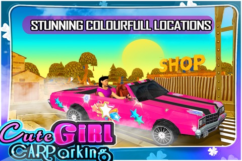 Cute Girl Car Parking ( 3d Driving Game ) screenshot 4