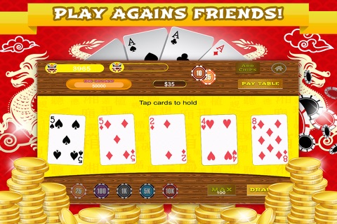 Golden Dragon Video Poker HD - Jokers Wild, Deuces Wild & More Video-Poker Games screenshot 2