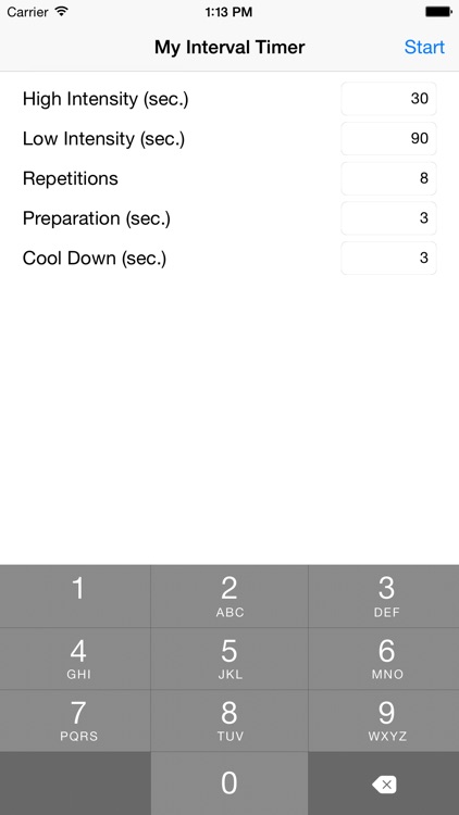 My Interval Timer - High Intensity Interval Training
