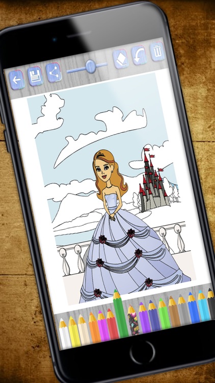 Paint princesses magic - Princess coloring pages- Premium screenshot-4