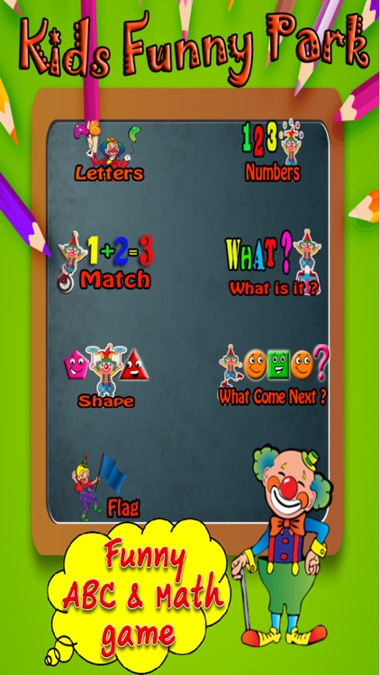 ABC Funny Park Games - Letters, Numbers, Match, Shape, IQ, EQ and Flag Game for Kids