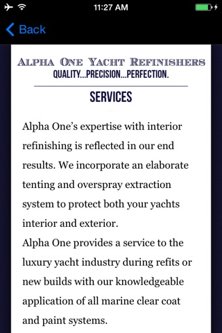 Alpha One Yacht Refinishers screenshot 4