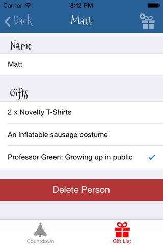 Christmas Gift List & Countdown screenshot 3