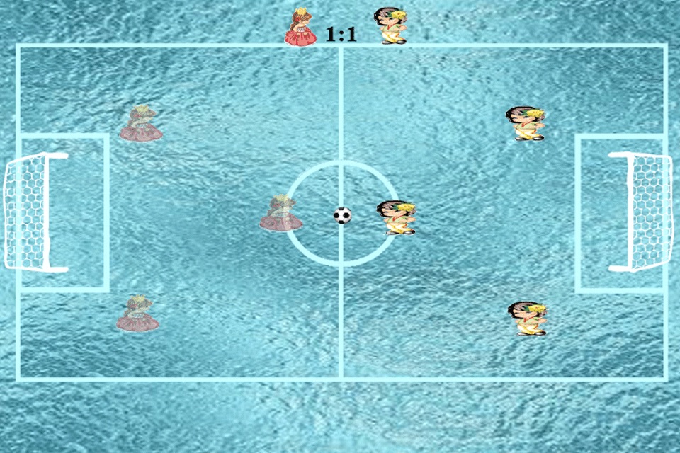 princess vs amela superstars ice soccer games screenshot 3