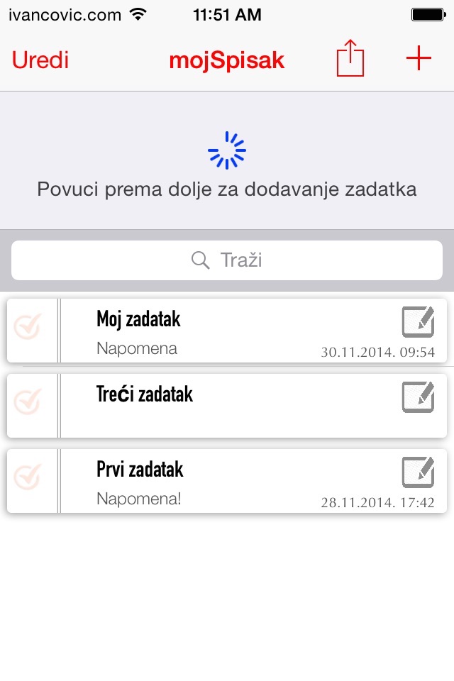 mojSpisak screenshot 2