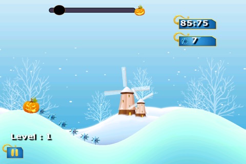 Pumpkin Head Skier - Cool Creature Escape Run Paid screenshot 2