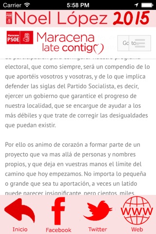 Noel2015 - Noel López - candidatura del Partido Socialista a la alcaldía de Maracena (Granada, España) screenshot 4