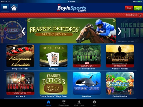 Boylecasino for iPad screenshot 2