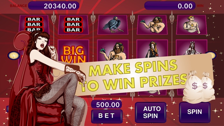 +AAA Ancient Mythical God Titans Slots Machine - Spin to win prizes with Greek Girl