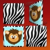 Play with Wild Life Safari Animals - Free ABC Memo Game for toddlers age 1 to 6 in preschool, daycare and the creche