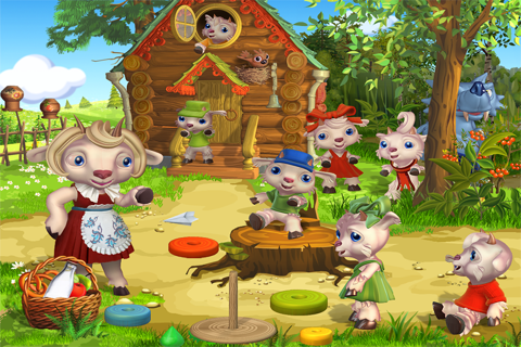 Волк и семеро козлят - живая и добрая интерактивная развивающая сказка для детей screenshot 3