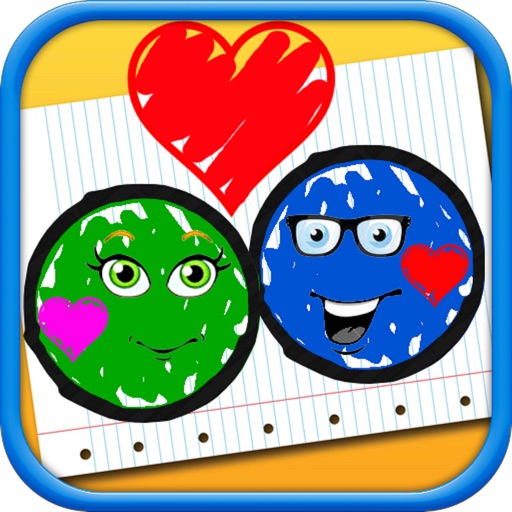 Doodle Ball Puzzle - Jump to Bump the Loving Balls and Avoid Them from Breaking