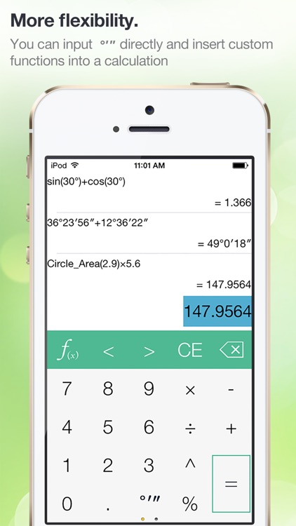 iFxCalc: A most human nature function calculator. Support customization of functions.