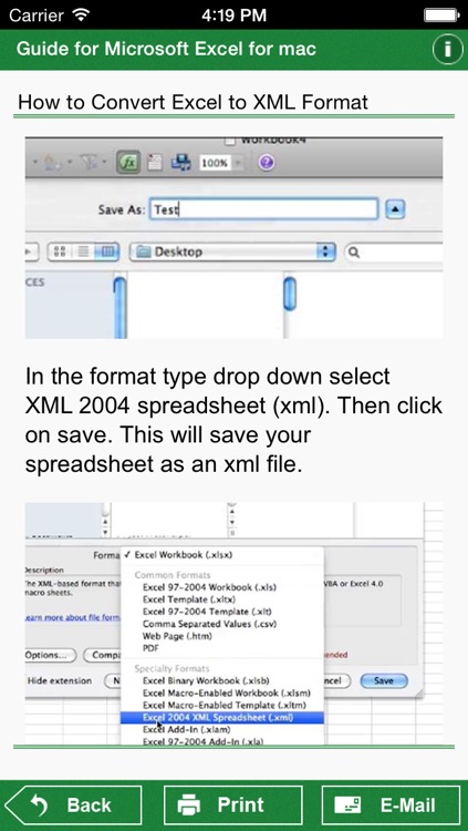 Guide for Microsoft Excel for Mac