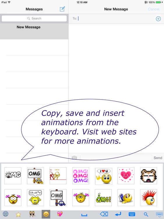 Emoji emoticon & animated gif 3D search keyboard screenshot-3