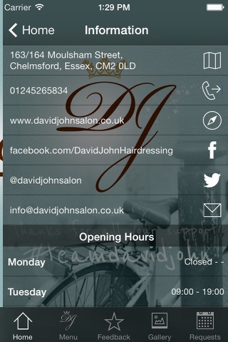 David John Salon screenshot 3