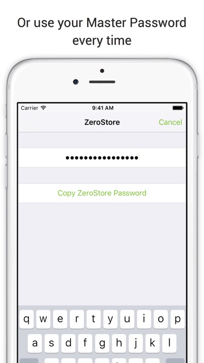 ZeroStore - password storage, without the storage screenshot-3