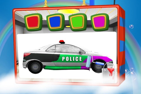 Police Car Wash – Cleanup messy vehicle in this auto cleaning game screenshot 2