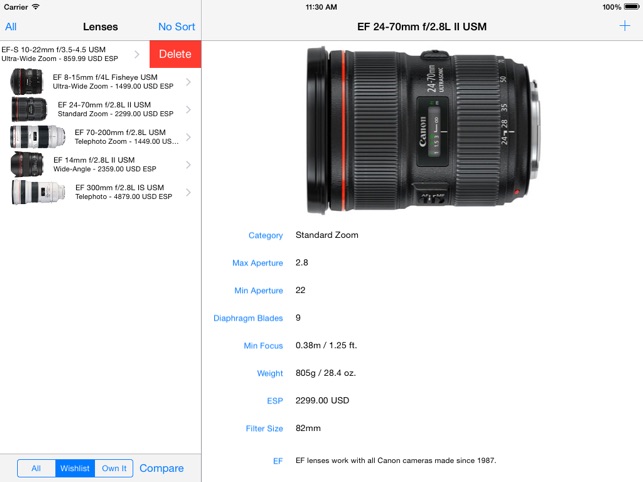 Canon Lenses+(圖3)-速報App