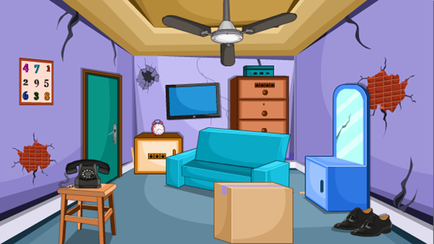 escape game-unfixed living room